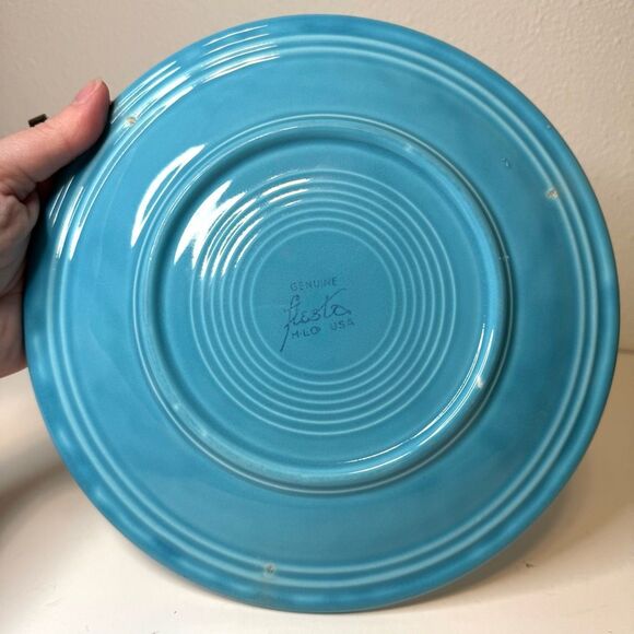 Vintage Fiesta Turquoise 9” Luncheon Plate - Picture 4 of 6